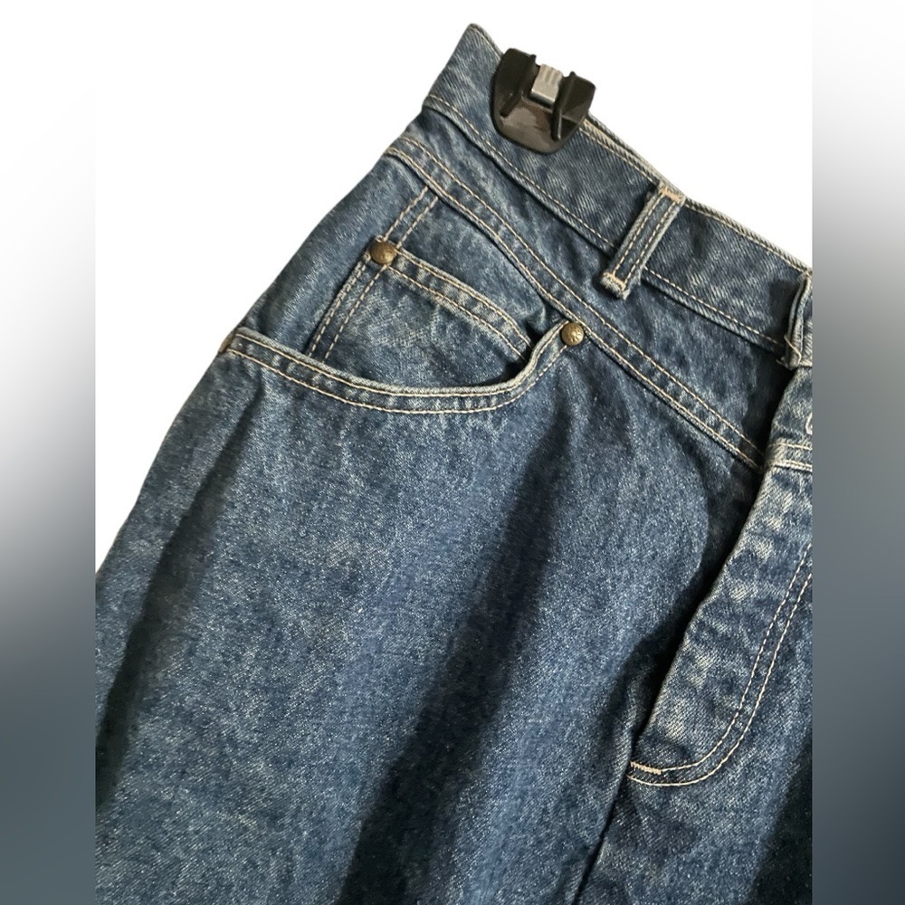 Levi Strauss & Co. Vintage Gold Label Button Fly Cotton Denim Jean Skirt Junior - Picture 3 of 5